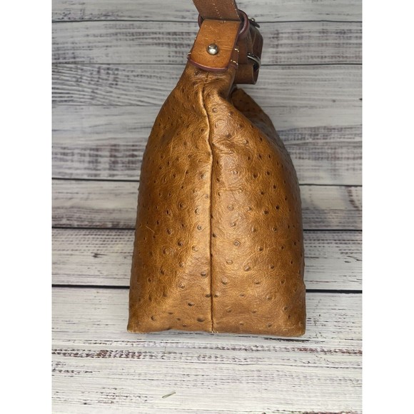 Dooney & Bourke Ostrich Leather Hobo Shoulder Bag GUC $348 - Picture 9 of 16